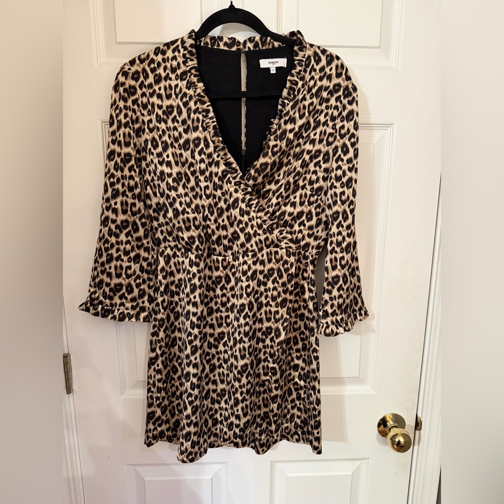 SUNCOO Leopard Print Romper